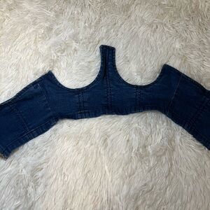 PrettyLittleThing Dark Blue Denim Overalls